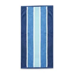 Everyday Living Sea Cabana Stripe Beach Towel - Blue