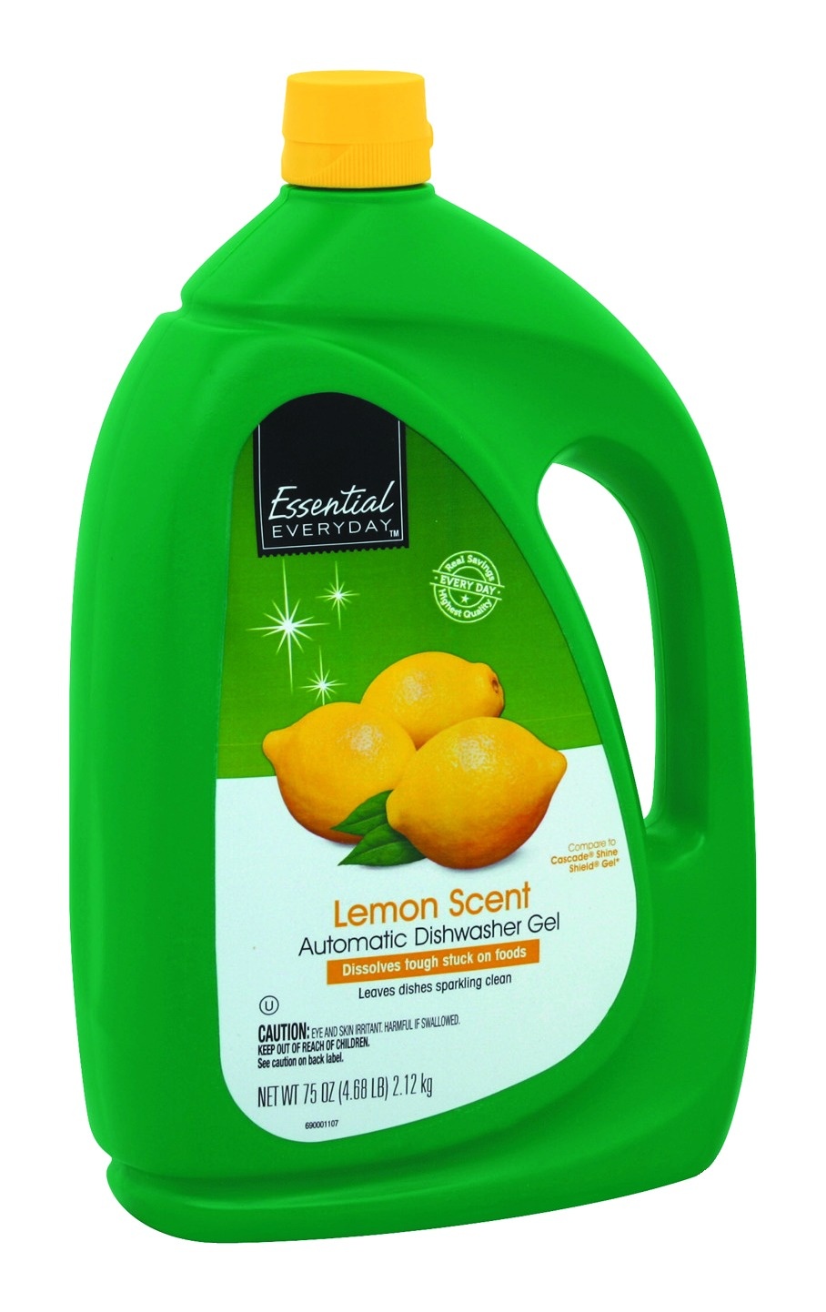 slide 1 of 2, Essential Everyday Lemon Dish Automatic Gel, 75 oz