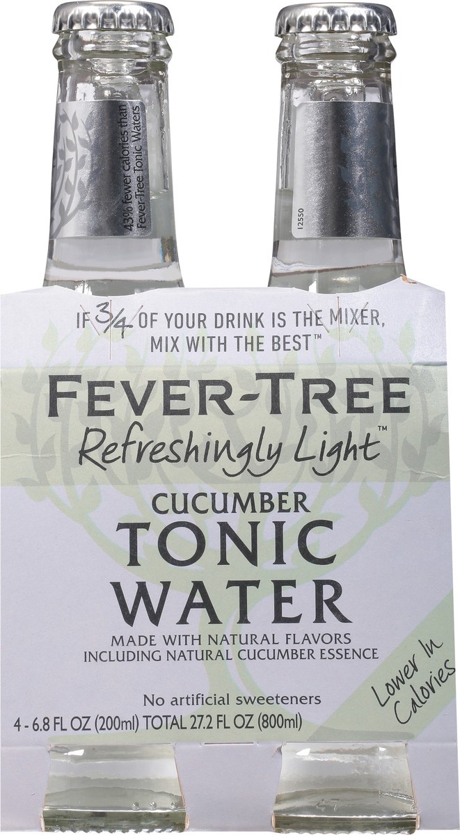 slide 2 of 9, Fever-Tree Light Cucumber Tonic - 4 ct; 200 ml, 4 ct; 200 ml