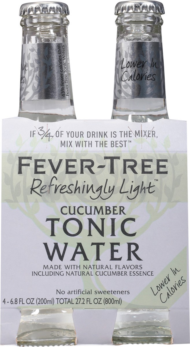 slide 3 of 9, Fever-Tree Light Cucumber Tonic - 4 ct; 200 ml, 4 ct; 200 ml