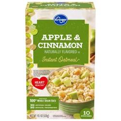 Kroger® Naturally Flavored Apple & Cinnamon Instant Oatmeal