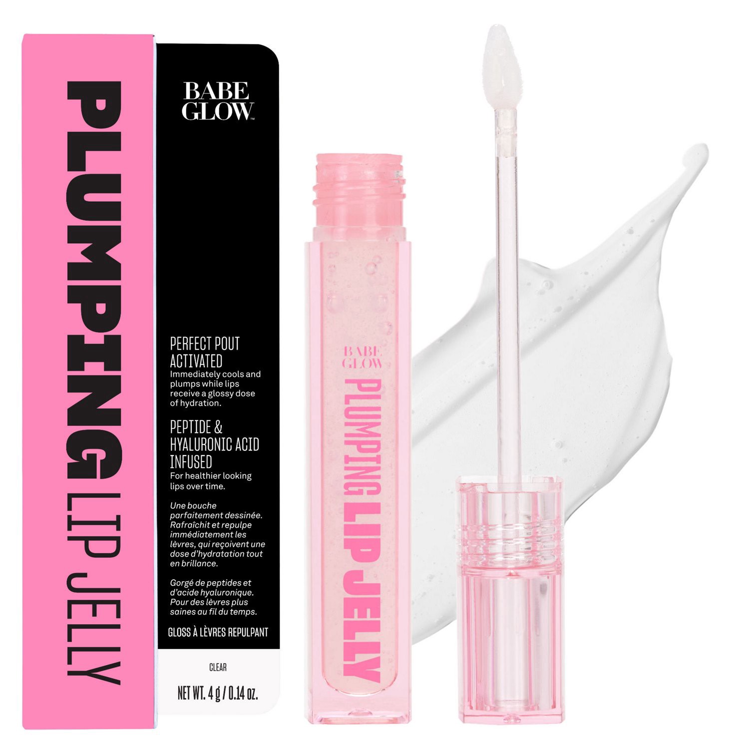 slide 1 of 1, BABE ORIGINALS Babe Plumping Lip Jelly Clear, 0.14 oz