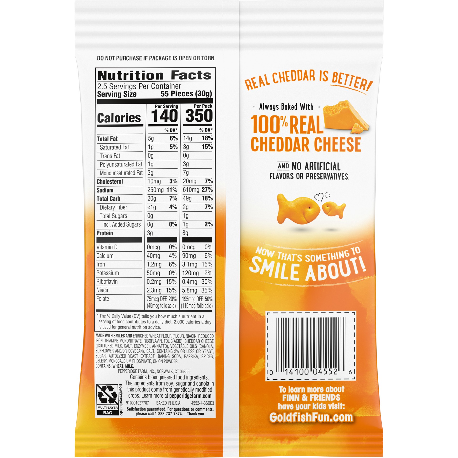 slide 4 of 5, Pepperidge Farm Goldfish Cheddar Cheese Baked Snack Crackers, 2.5 oz