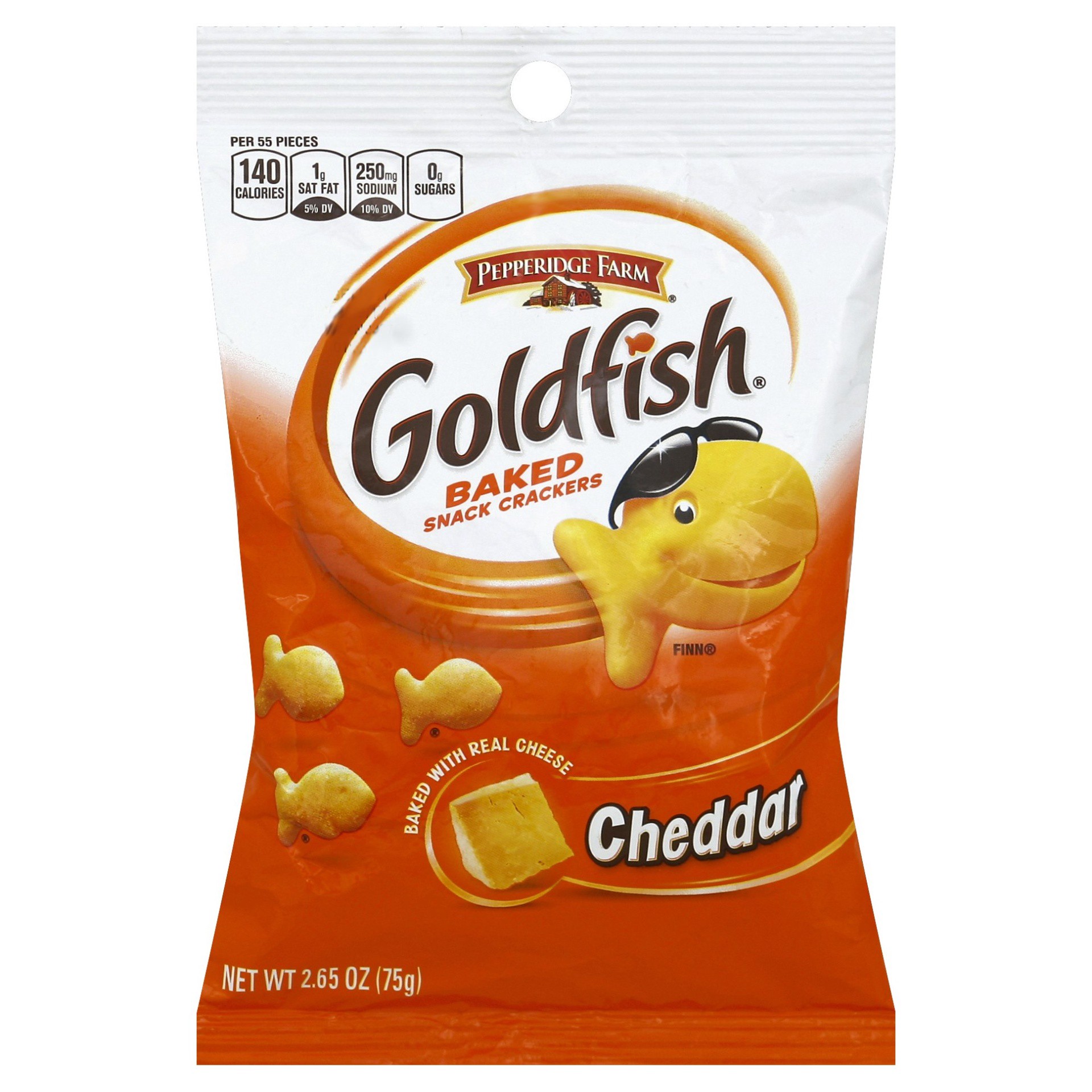 slide 1 of 5, Pepperidge Farm Goldfish Cheddar Cheese Baked Snack Crackers, 2.5 oz