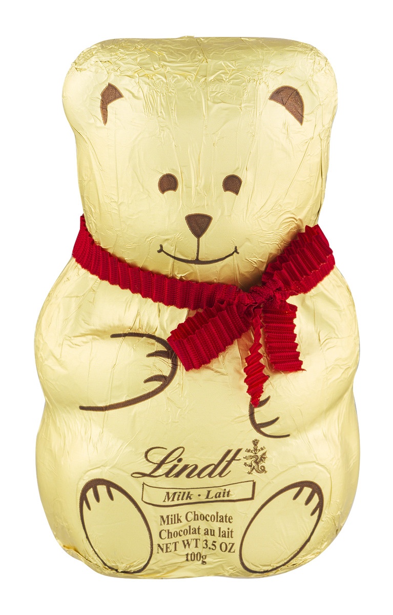 slide 1 of 1, Lindt Old Bear Milk Chocolate, 3.5 oz