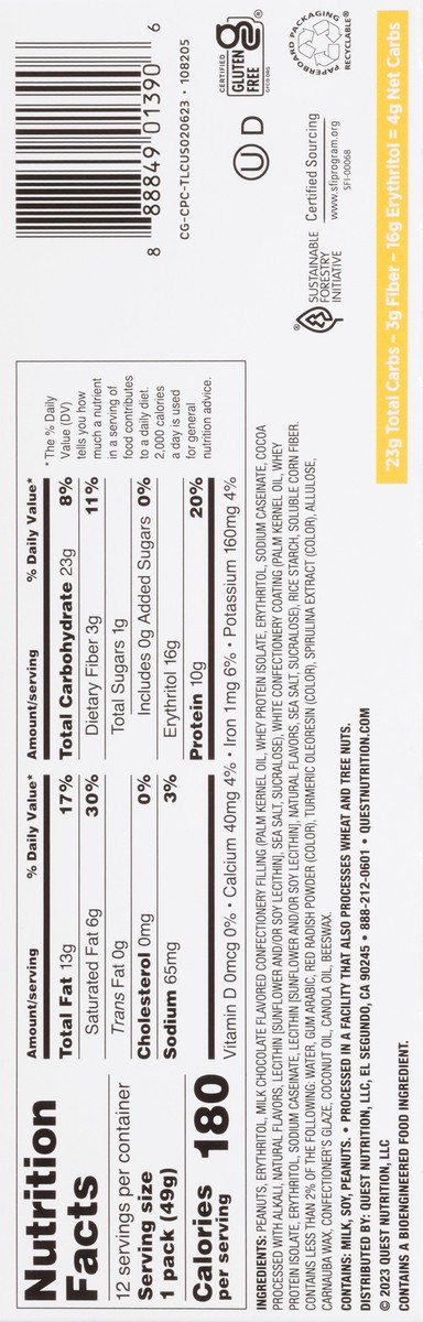 slide 6 of 13, Quest Candies, Chocolatey Peanut, Coated - 12 ct, 12 ct