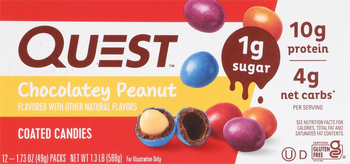 slide 7 of 13, Quest Candies, Chocolatey Peanut, Coated - 12 ct, 12 ct