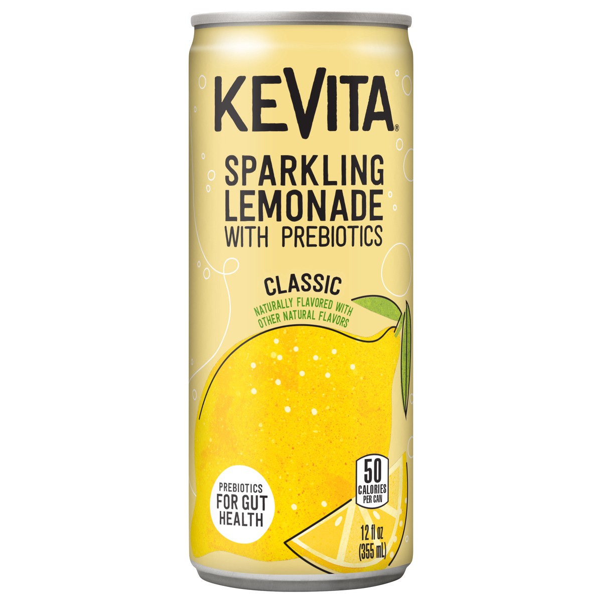 slide 3 of 8, KeVita USDA Organic Probiotic Classic Lemonade Fruit Juice, 12 Fl Oz, Can, 12 fl oz