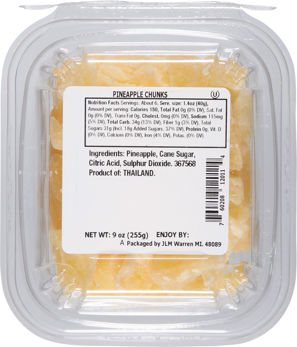 slide 8 of 12, JLM Manufacturing Pineapple Chunks 9 oz, 9 oz