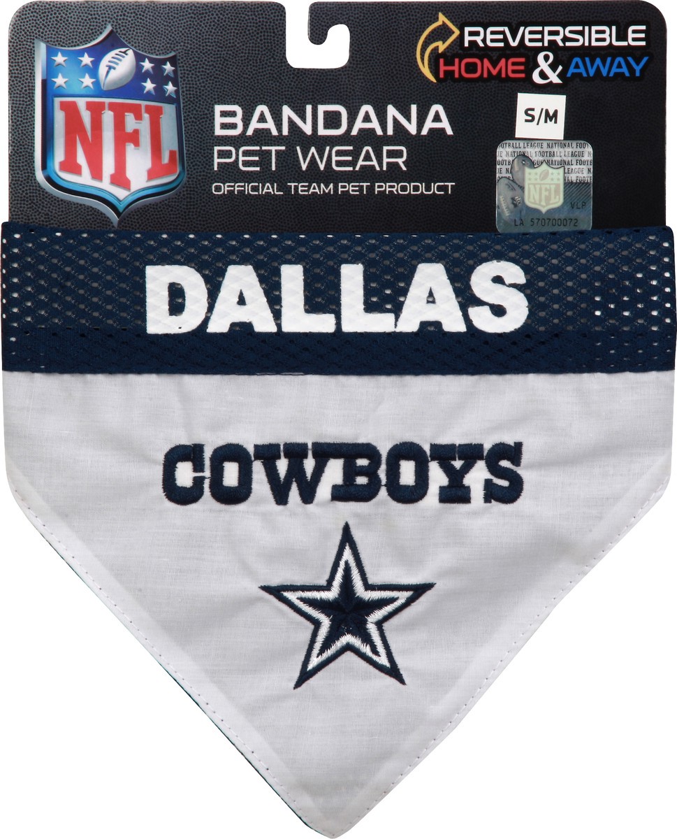 slide 5 of 7, Pets First Dallas Cowboys Small Medium Dog Reversible Bandana, Sm-Med