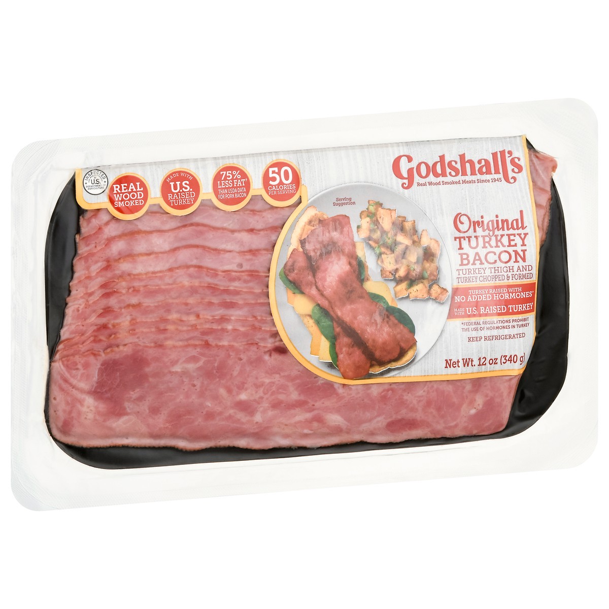 slide 10 of 11, Godshall's Original Turkey Bacon, 12 oz