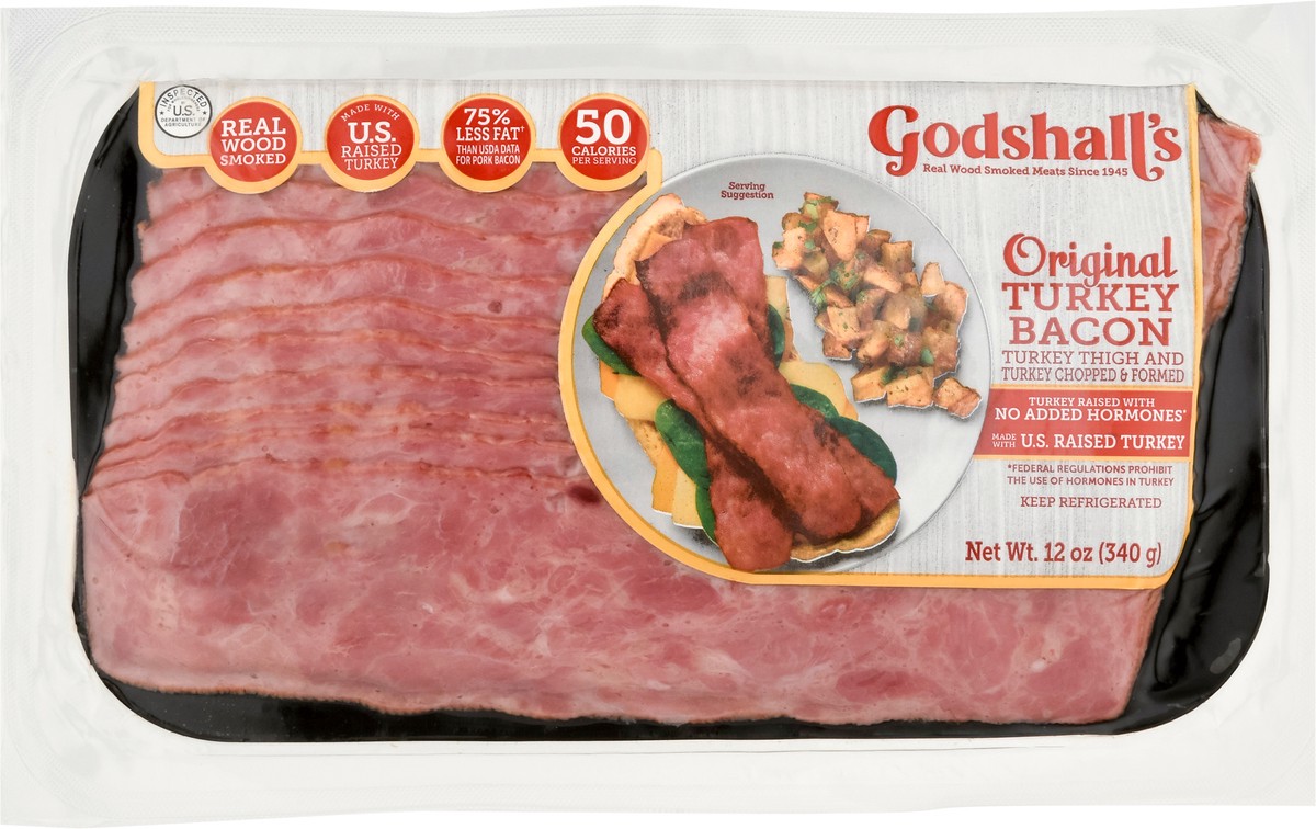 slide 11 of 11, Godshall's Original Turkey Bacon, 12 oz