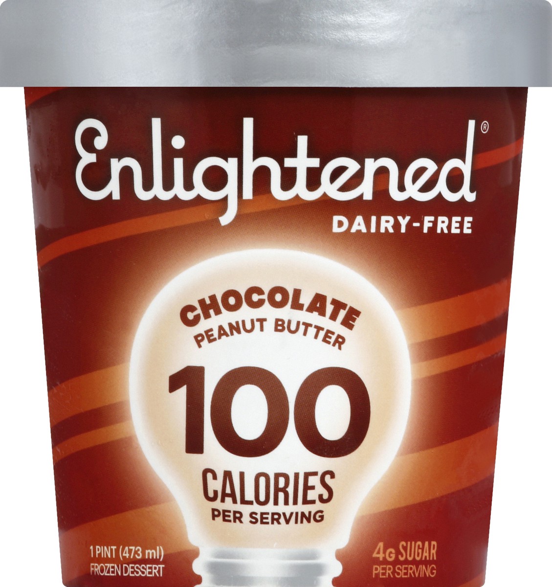 slide 5 of 6, Enlightened Dairy-Free Chocolate Peanut Butter Frozen Dessert, 1 pint