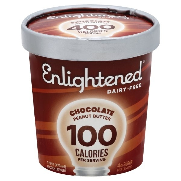 slide 1 of 6, Enlightened Dairy-Free Chocolate Peanut Butter Frozen Dessert, 1 pint