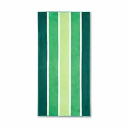 EDL Beach Towel - Lime Cabana Stripe