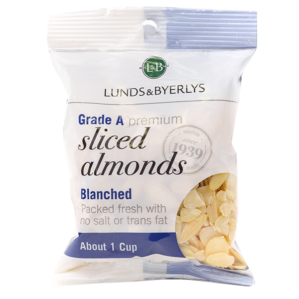 slide 1 of 1, L&B Sliced Blanched Almonds - 4 oz, 4 oz