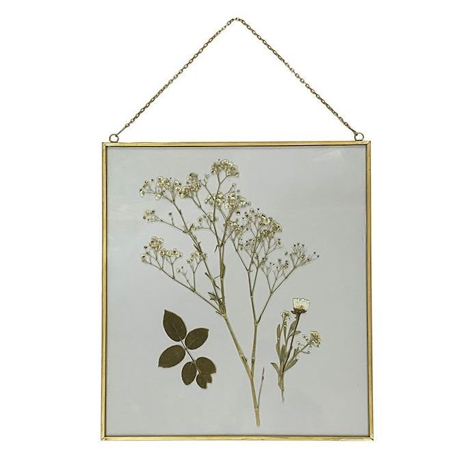 slide 1 of 1, Bee & Willow Home Pressed Flowers - Gold Iron Frame, 1 ct