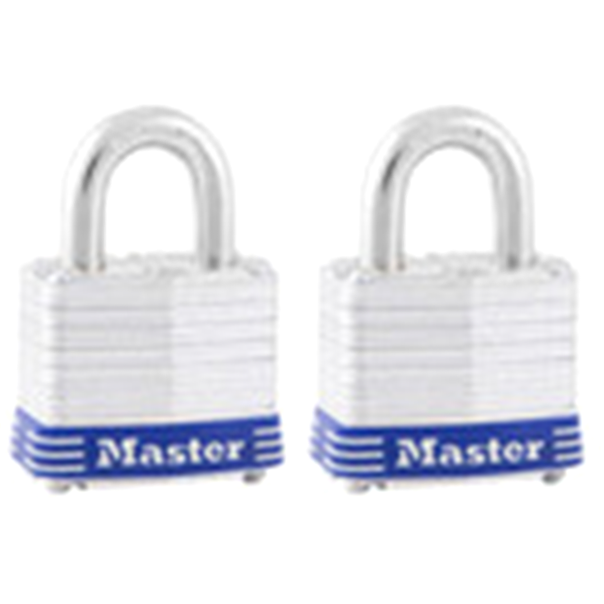 slide 1 of 1, Master Lock Laminated Steel Padlock 3T, 1-9/16 inch wide, Pack of 2-Keyed Alike, 2 ct