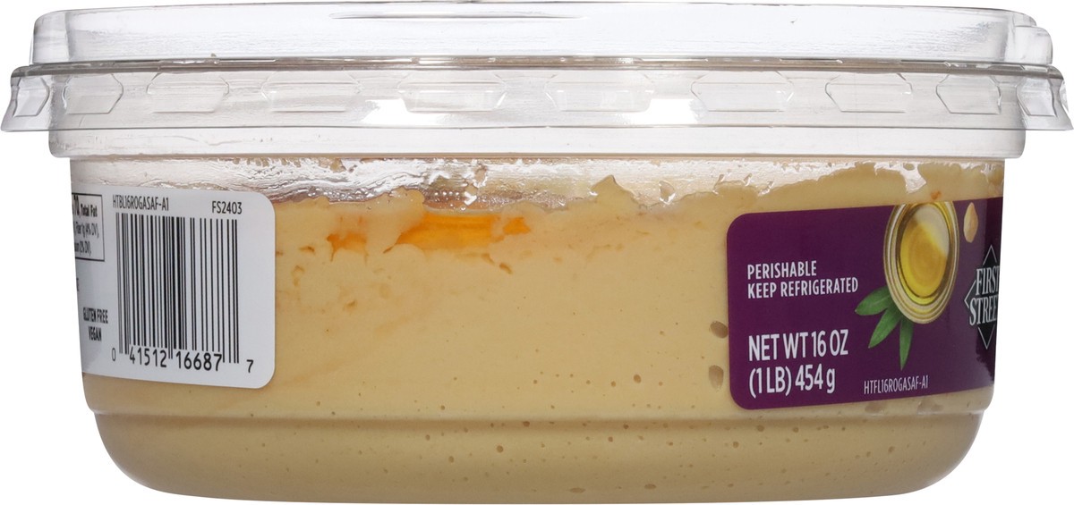 slide 4 of 14, First Street Garlic Hummus, 16 oz