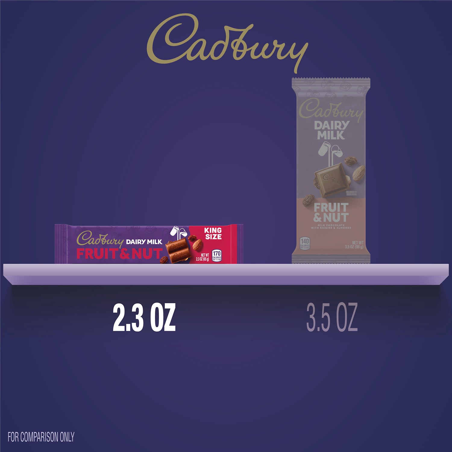 slide 3 of 10, Cadbury Fruit And Nut King Size Bar, 3.5 oz