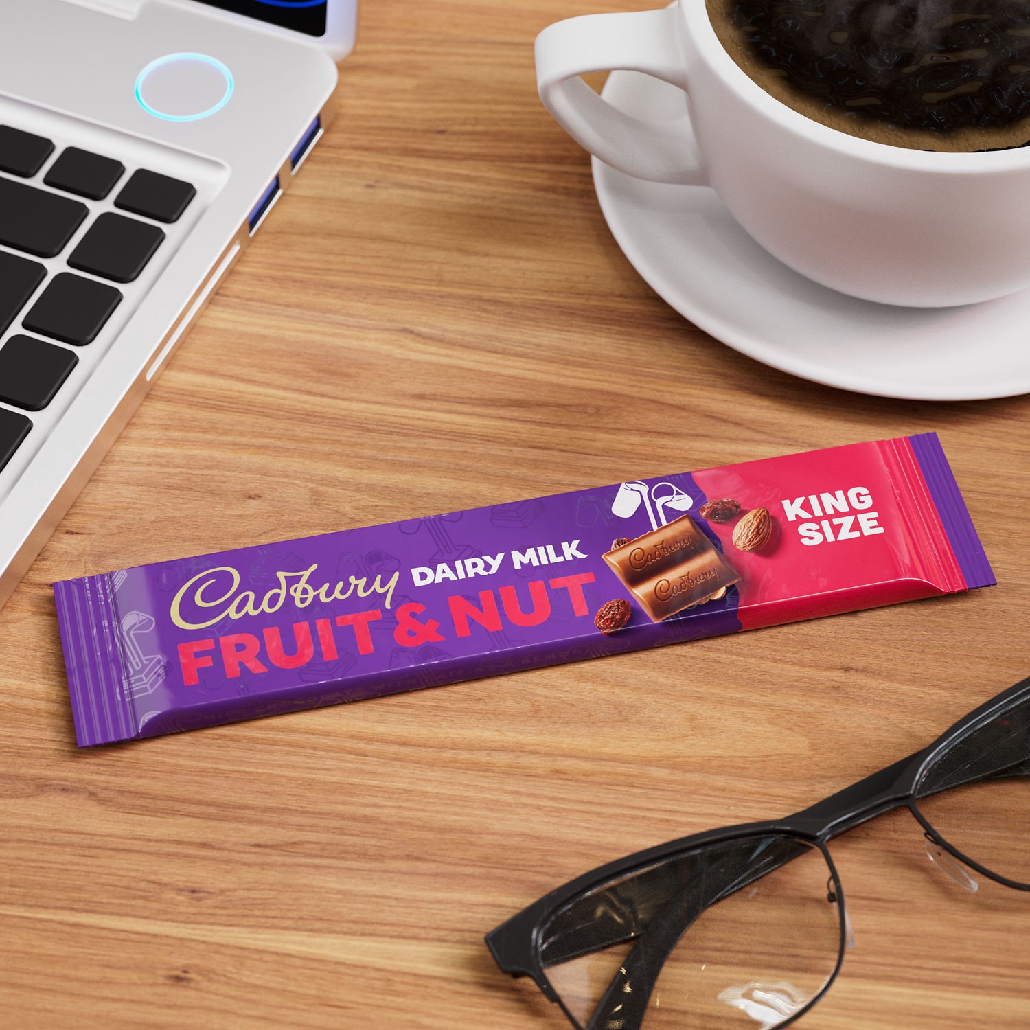 slide 8 of 10, Cadbury Fruit And Nut King Size Bar, 3.5 oz