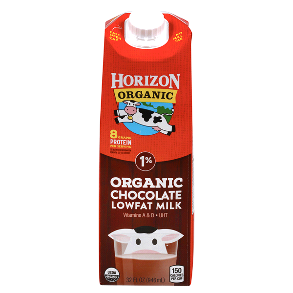 slide 1 of 1, Horizon Organic 1% Chocolate Milk, 1 qt