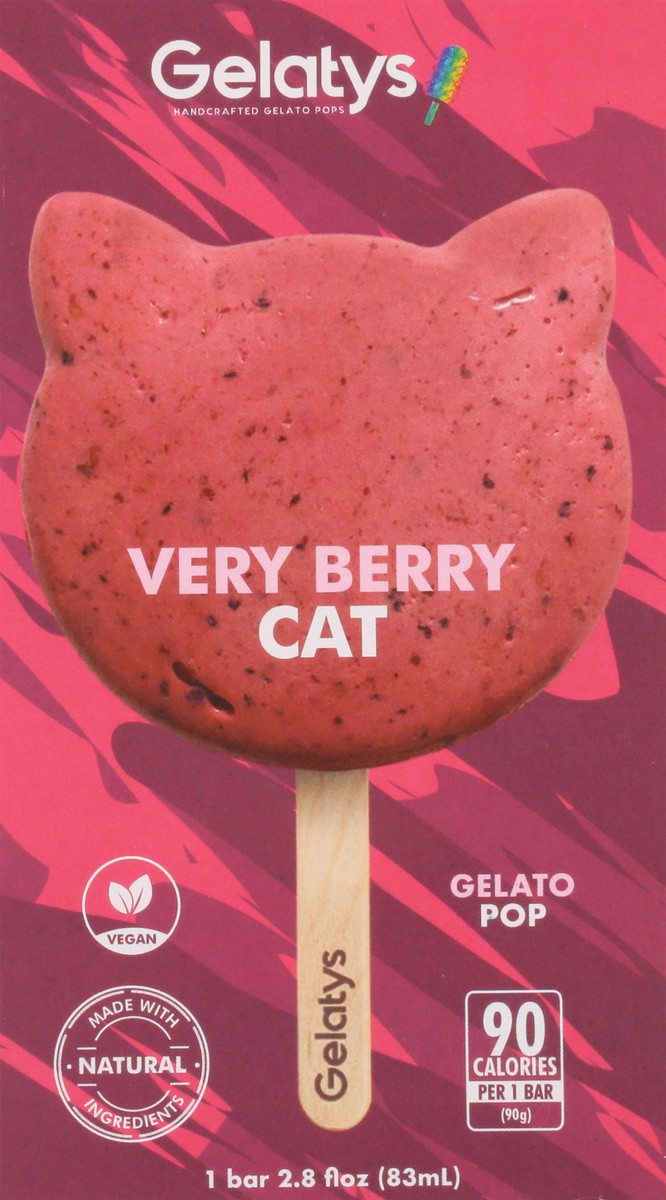 slide 6 of 9, Gelatys Very Berry Cat Handcrafted Gelato Pop, 2.6 fl oz