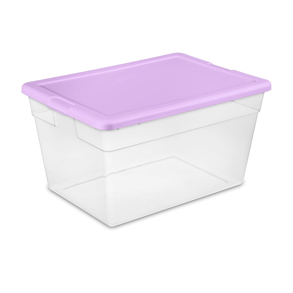 slide 1 of 1, Sterilite Storage Box With Lid - Lilac Pixie, 6 qt