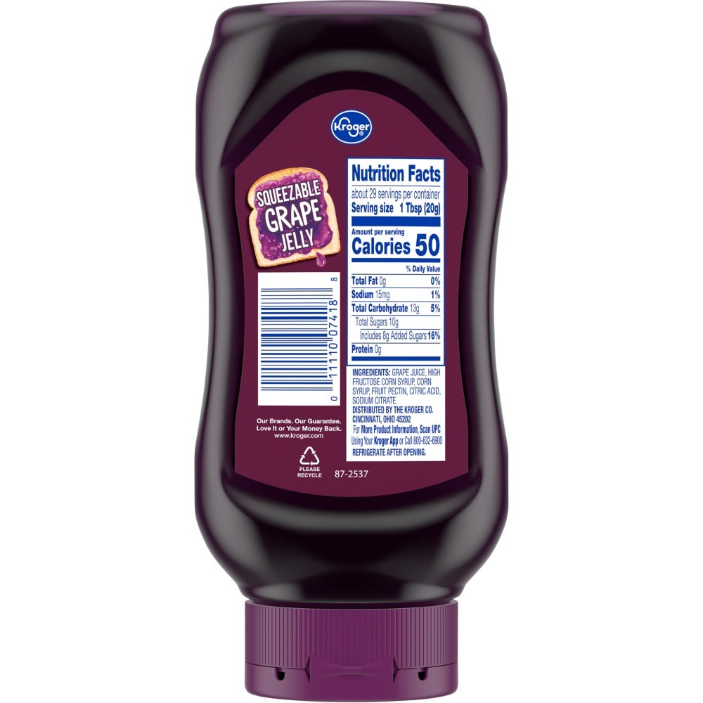 slide 2 of 2, Kroger Squeezable Grape Jelly, 20.5 oz