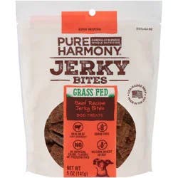 Pure Harmony Grain Free Beef Recipe Grass Fed Jerky Bites Dog Treats