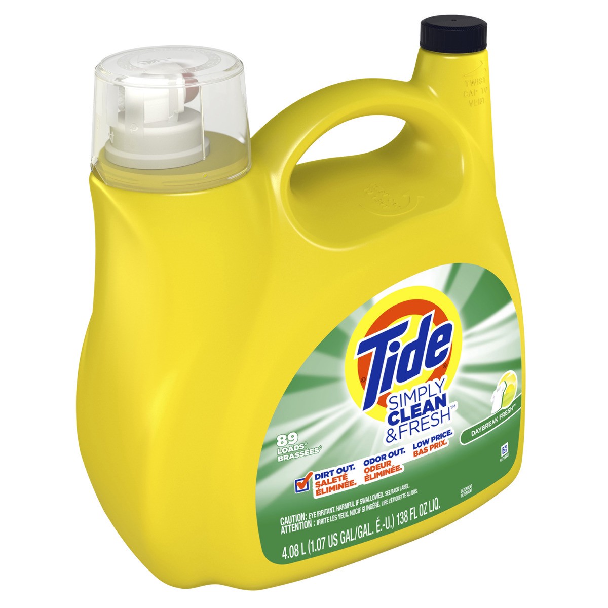 slide 2 of 5, Tide Simply Clean Daybreak Fresh Liquid Laundry Detergent, 138 fl oz