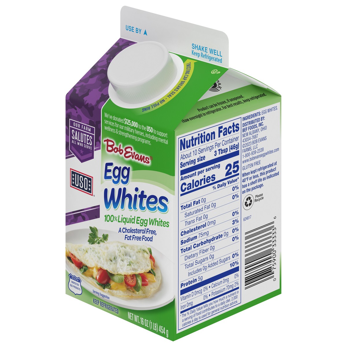 slide 3 of 9, Bob Evans All Whites 100% Liquid Egg Whites, 16 oz
