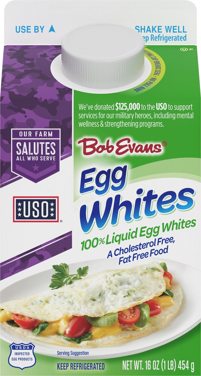slide 6 of 9, Bob Evans All Whites 100% Liquid Egg Whites, 16 oz