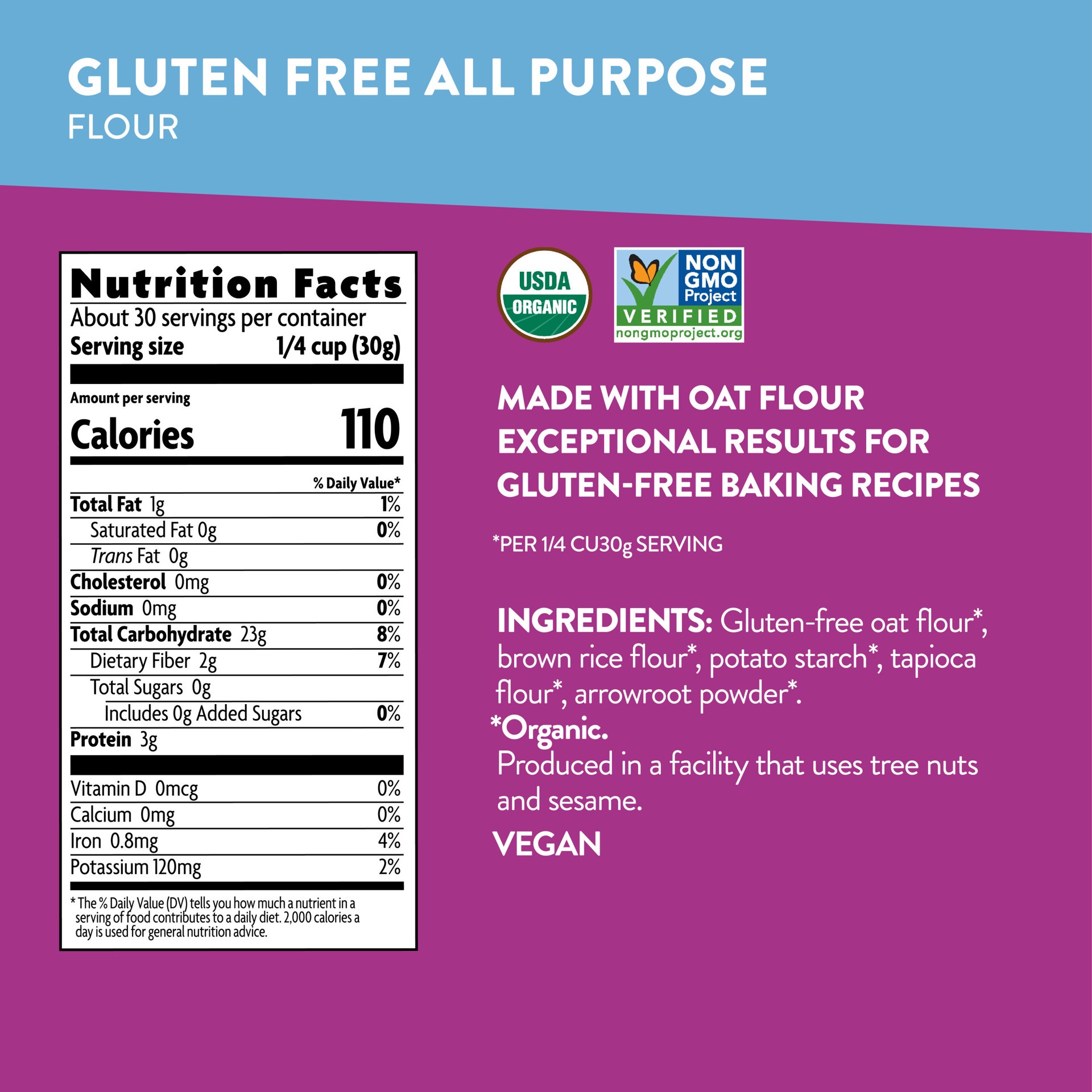 slide 2 of 4, Nature's Path Organic Gluten Free Organic All-Purpose Flour 32 oz, 32 oz