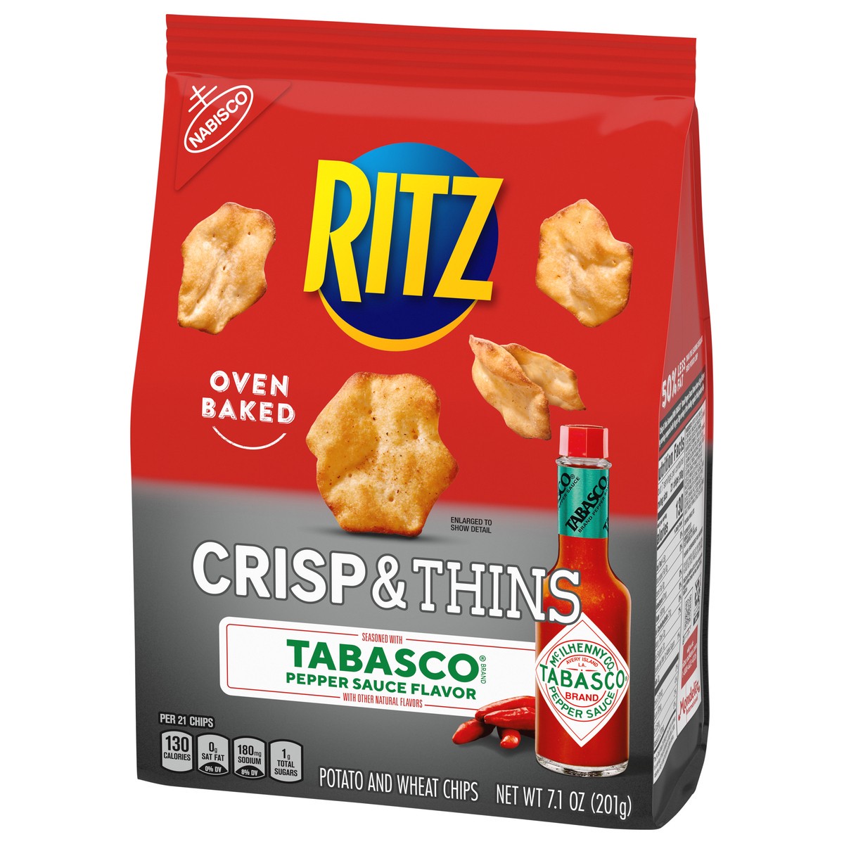 slide 3 of 9, Ritz Crisp & Thins Tobasco, 7.1 oz