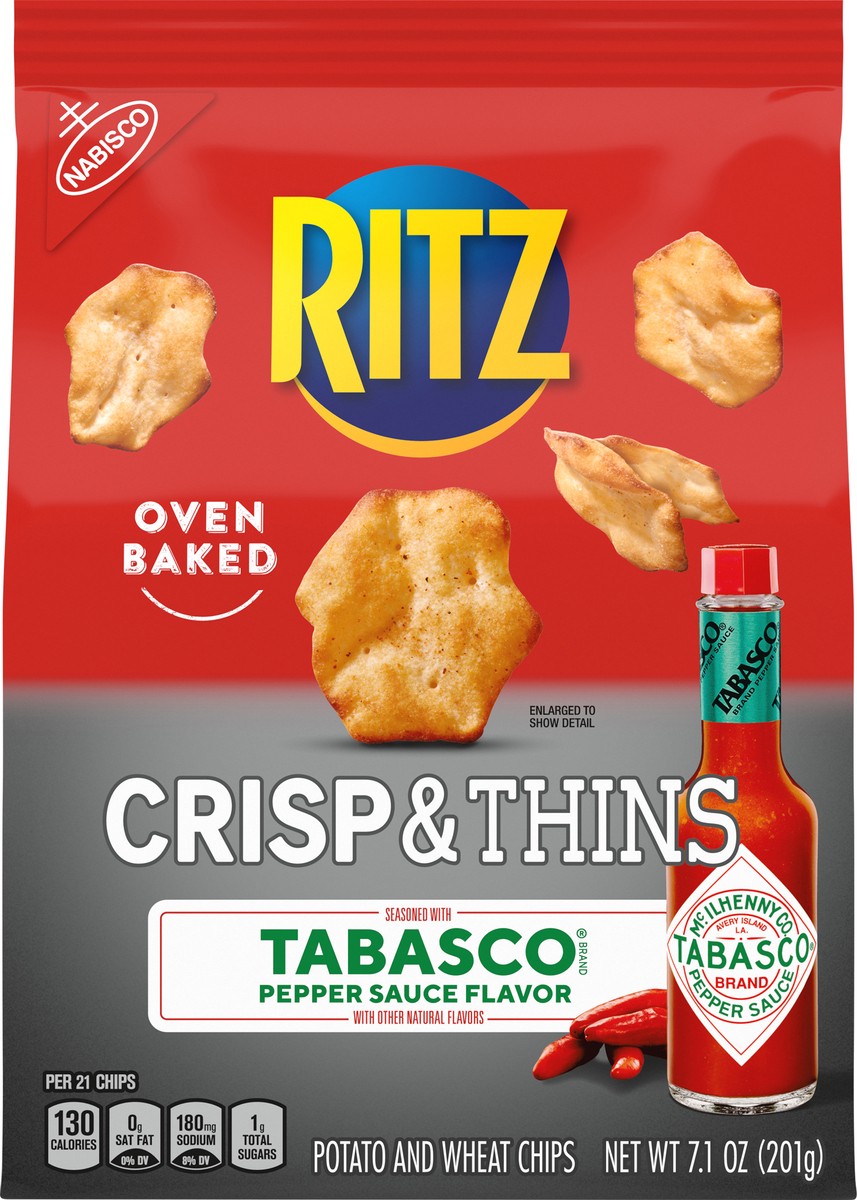 slide 6 of 9, Ritz Crisp & Thins Tobasco, 7.1 oz