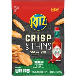 Ritz Crisps & Thins Tabasco Pepper Sauce Flavor Toasted Chips