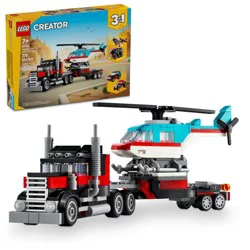 Lego Creator 31146 Flatbed Truck With Helicopter 3 In 1 Set