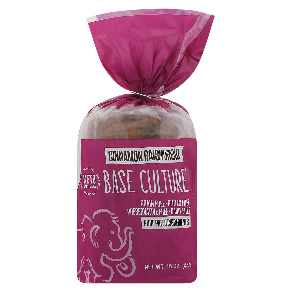 slide 1 of 9, Base Culture Gluten Free Cinnamon Raisin Bread, 16 oz