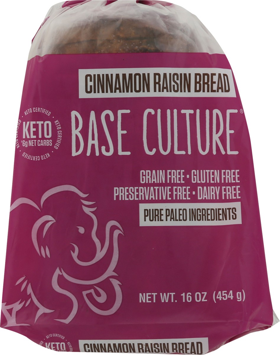 slide 4 of 9, Base Culture Gluten Free Cinnamon Raisin Bread, 16 oz