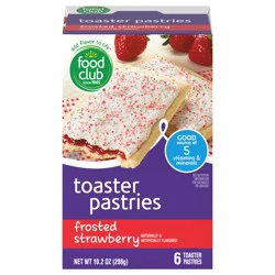 Food Club Frosted Strawberry Poptarts - 6 ct