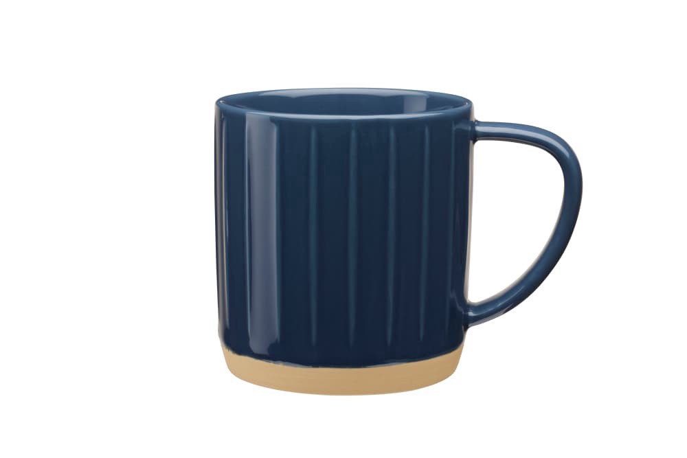 slide 2 of 2, Clay Art Glaze Lines Mug - Blue, 1 ct