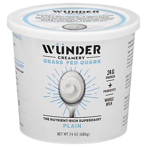 slide 1 of 1, Wunder Creamery Quark Grass Fed Plain, 24 oz