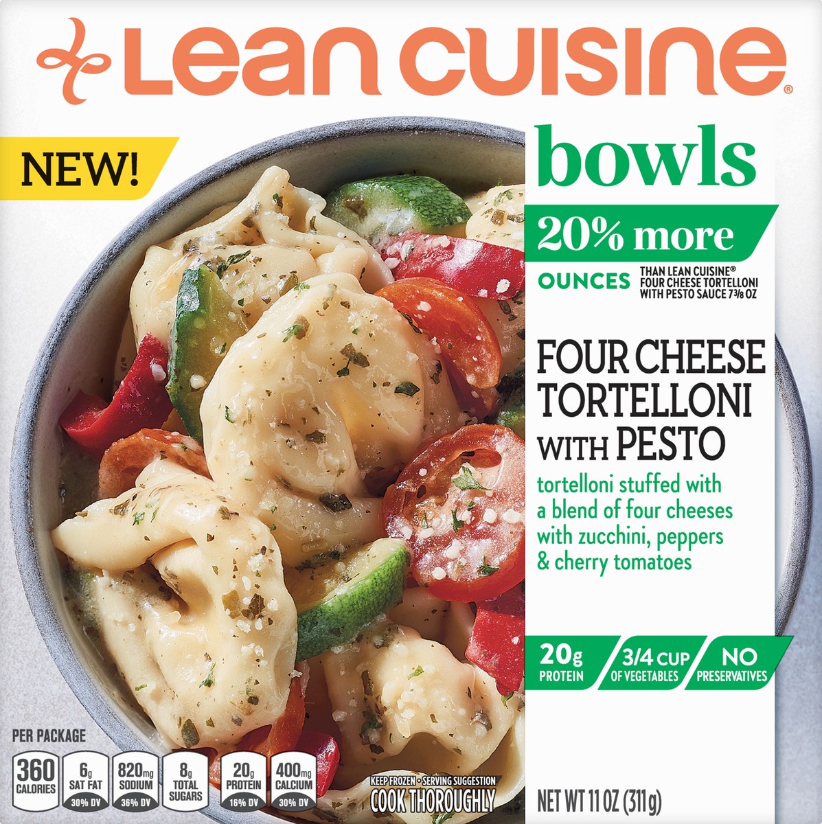 slide 8 of 13, Lean Cuisine Pesto Tortellini, 1 ct