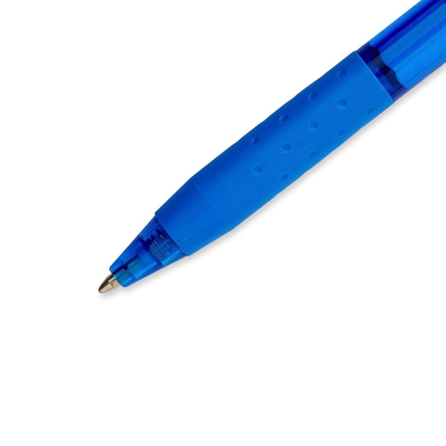 slide 4 of 6, Paper Mate Inkjoy 300 Rt Retractable Pens, Medium Point, 1.0 Mm, Translucent Blue Barrels, Blue Ink, Pack Of 12, 12 ct