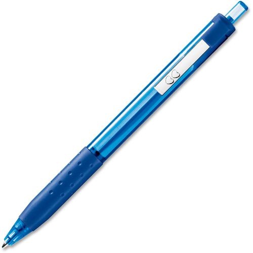slide 6 of 6, Paper Mate Inkjoy 300 Rt Retractable Pens, Medium Point, 1.0 Mm, Translucent Blue Barrels, Blue Ink, Pack Of 12, 12 ct