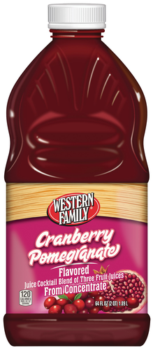 slide 1 of 1, Western Family Cocktail Cranberry Pomegranate - 64 oz, 64 oz