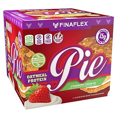 slide 1 of 1, FINAFLEX Oatmeal Protein Pie Strawberry Cream Pie, 4 ct