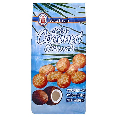 slide 1 of 8, Voortman Bakery Mini Coconut Crunch Cookies, 12.3 oz