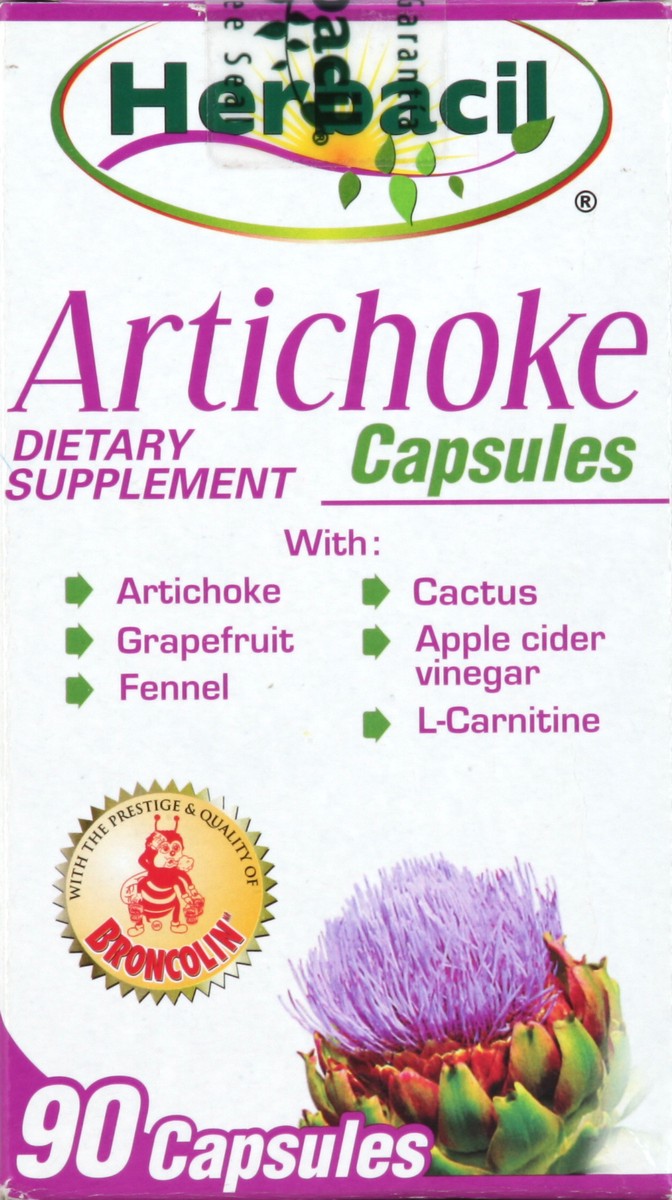 slide 4 of 4, Herbacil Dietary Suplmnt Atrichoke Capsules, 0.17 oz